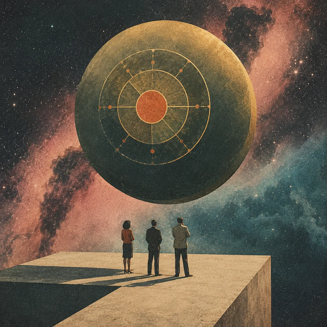 Retro-space scene representing consulting